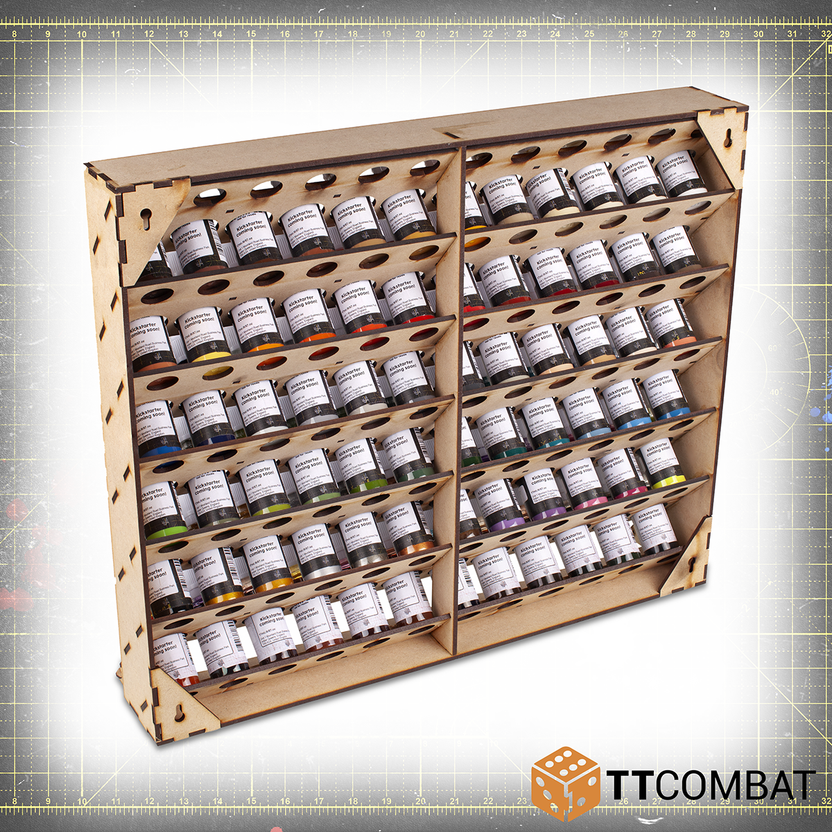 TTCombat & Vallejo Paint Rack 72