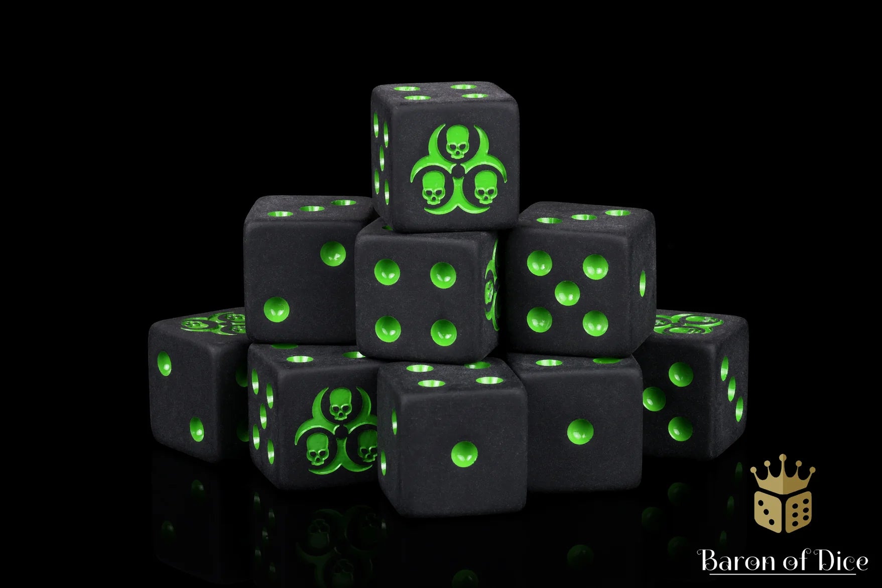 Black Plague (25 Square Corner Dice)