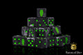 Day of The Dead Dice - Green Coffin (25 Square Corner Dice)