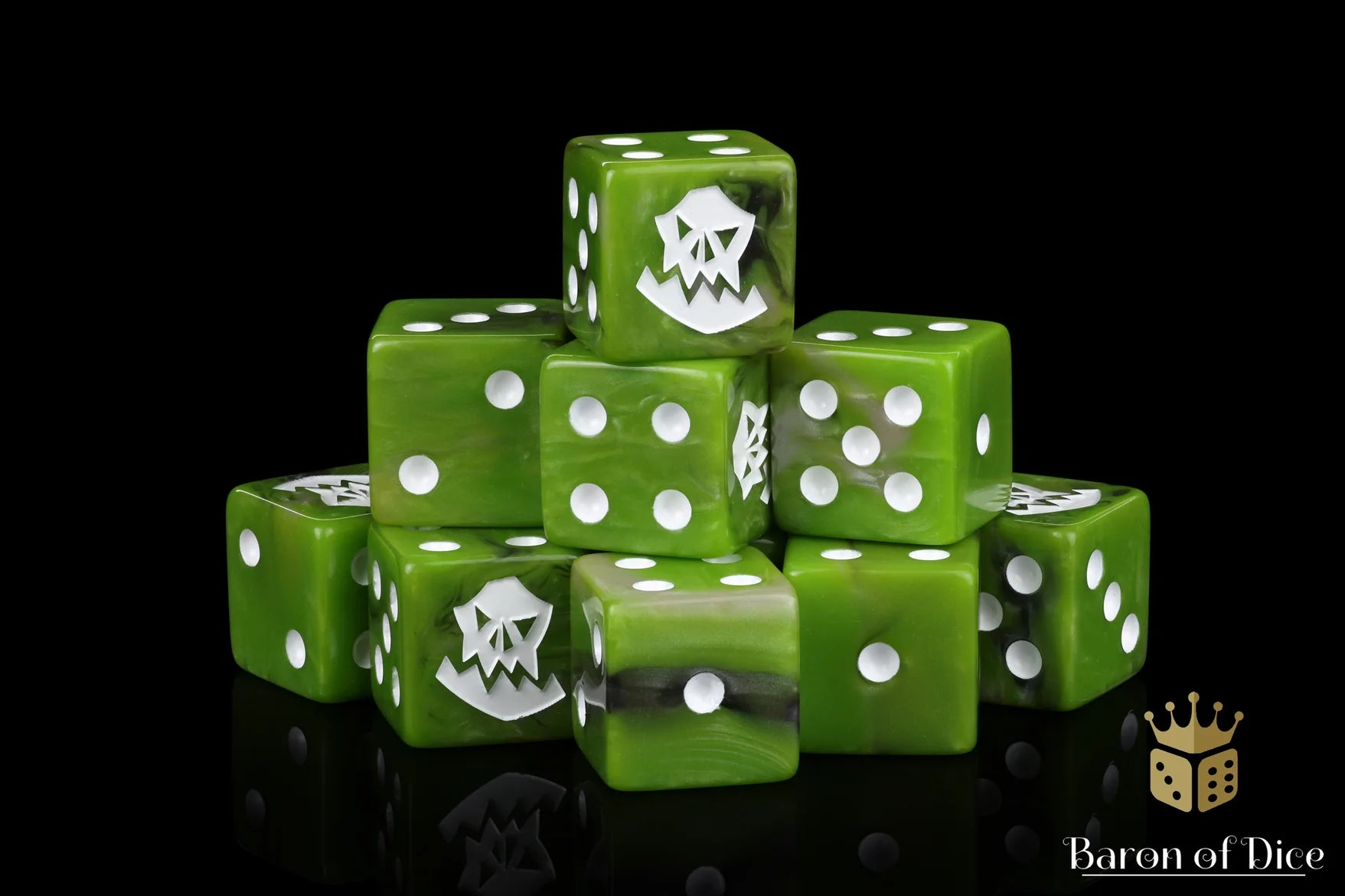 Orc Dice - White (25 Square Corner Dice)