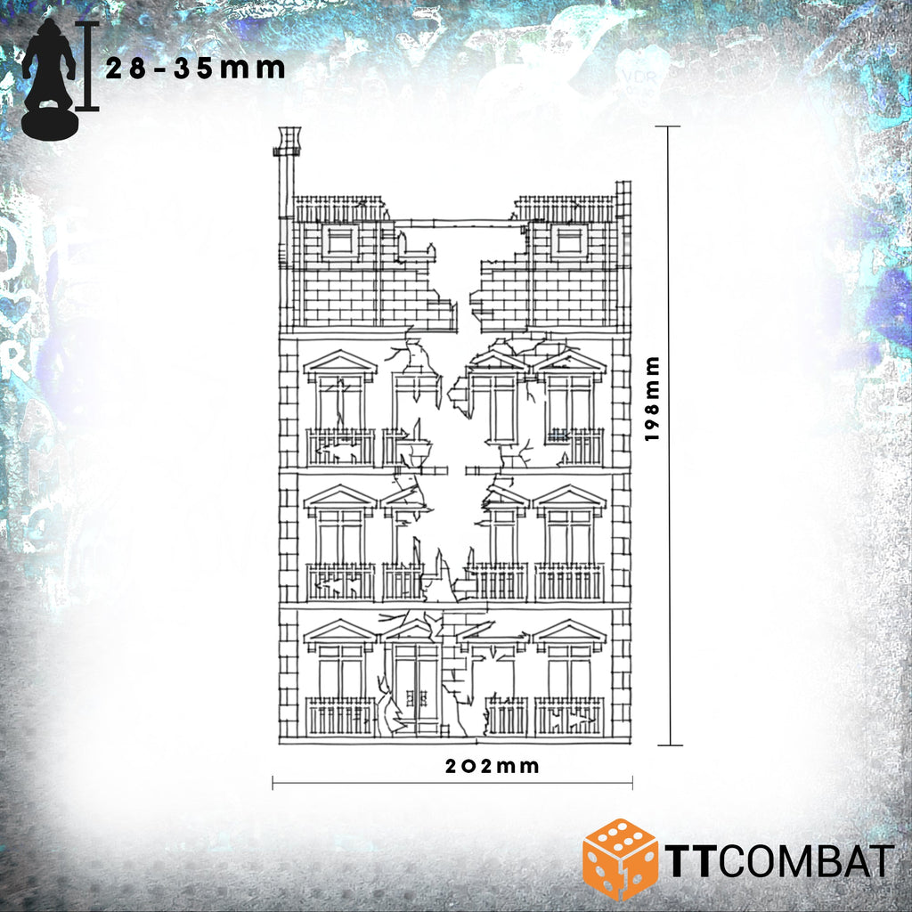 The City, Corner and Dilapidated Rowhouse Destroyed