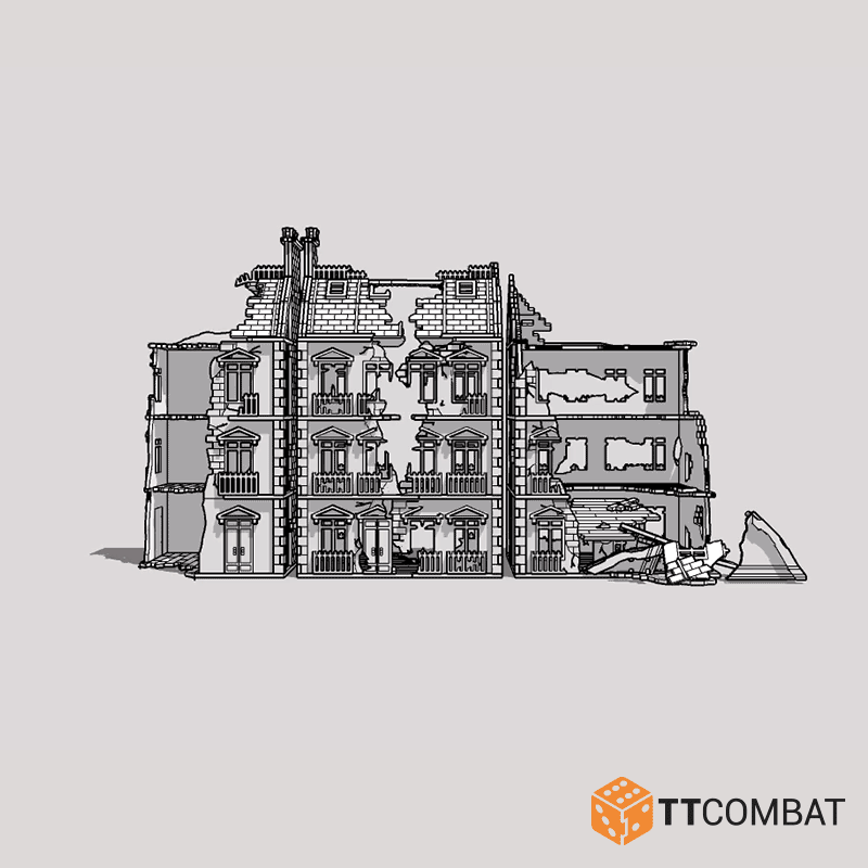 The City, Corner and Dilapidated Rowhouse Destroyed