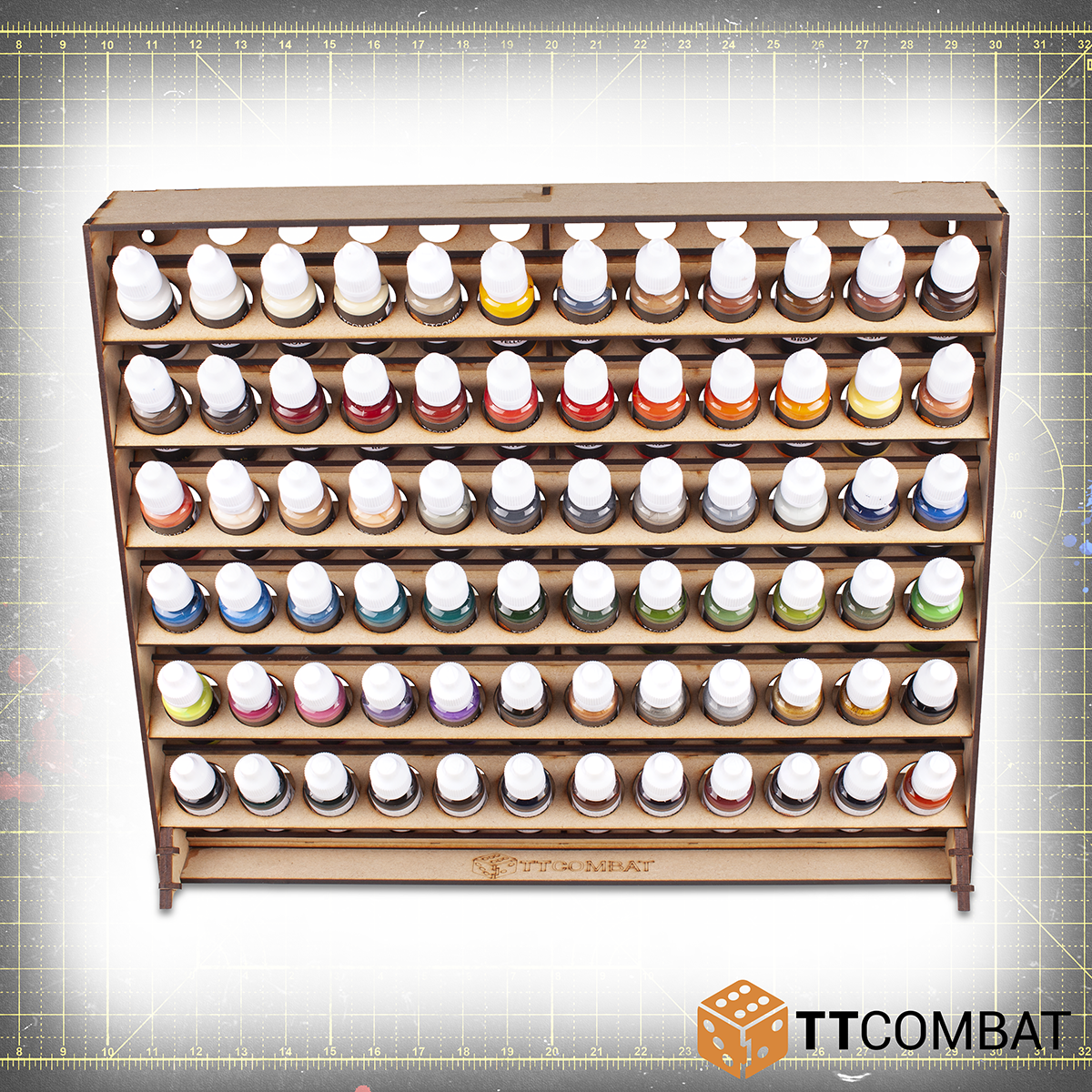 TTCombat & Vallejo Paint Rack 72
